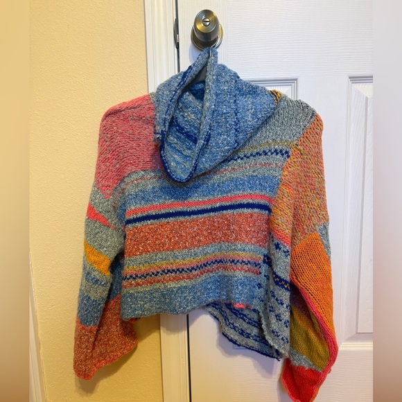 ✨ Sincerely Jules Wool Blend Color Pop Patchwork Sweater - Picture 1 of 6